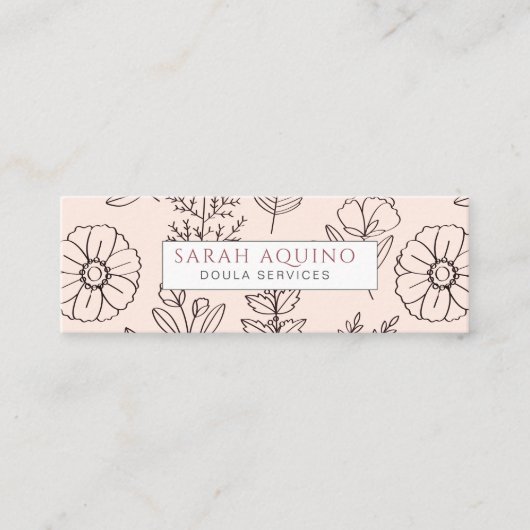 ハンドドロッドフローラピーチドゥラ誕生サービス スキニー名刺 (正面)