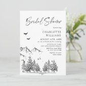 ハンドドロッドマウンテンズフォレストブライダルシャワー 招待状 (スタンド正面)