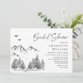 ハンドドロッドマウンテンズフォレストブライダルシャワー 招待状 (スタンド正面)