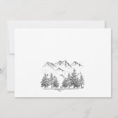 ハンドドロッドマウンテンズフォレストブライダルシャワー 招待状 (裏面)