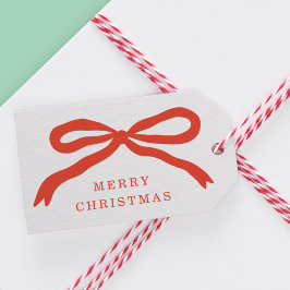 ハンドドロッモダンドレッドボウクリスマスホリデー ギフトタグ