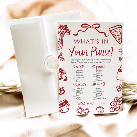 ハンドドローあなたの財布の赤ちゃんシャワーのゲームに何が 招待状