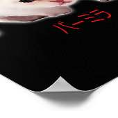 ハンドドローおもしろいブルミラキャットジャパンパパママーブロ ポスター (角)