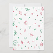 ハンドドローお気に入りのド物ギフトクリスマスパーティー 招待状 (裏面)