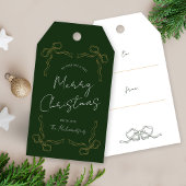 ハンドドローお洒落グユニークモダンリーのクリスマス ギフトタグ