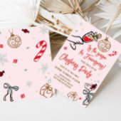 ハンドドローお洒落ドのクリスマスパーティー 招待状