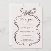 ハンドドローお洒落ドは女の子のシャワーだ 招待状 (正面)