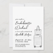 ハンドドローお洒落ドガールズトリップバチェロレッテ 招待状 (正面)