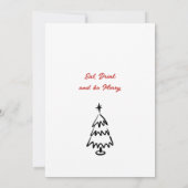 ハンドドローお洒落ドクリスマスカクテルパーティー 招待状 (裏面)