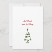 ハンドドローお洒落ドクリスマスカクテルパーティー 招待状 (裏面)