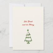 ハンドドローお洒落ドクリスマスカクテルパーティー 招待状 (裏面)