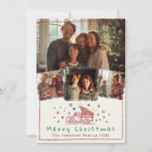 ハンドドローお洒落ドクリスマストラック4写真 シーズンカード (正面)