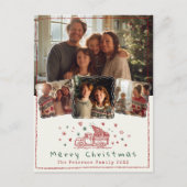 ハンドドローお洒落ドクリスマストラック4写真 シーズンポストカード (正面)