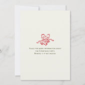 ハンドドローお洒落ドクリスマスホリデーディナー 招待状 (裏面)