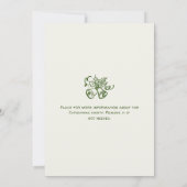 ハンドドローお洒落ドクリスマスホリデーパーティー 招待状 (裏面)