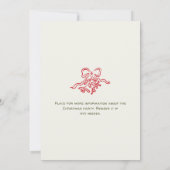 ハンドドローお洒落ドクリスマスホリデーパーティー 招待状 (裏面)