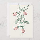 ハンドドローお洒落ドクリスマスボウドードル写真 シーズンカード (裏面)