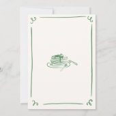 ハンドドローお洒落ドグリーンブライダルブランチ 招待状 (裏面)