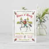 ハンドドローお洒落ドダウン&ダービーパーティー 招待状 (スタンド正面)