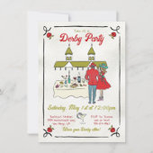 ハンドドローお洒落ドダービーパーティー 招待状 (正面)