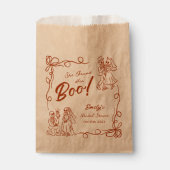 ハンドドローお洒落ドハロウィンブライダルシャワー フェイバーバッグ (正面)