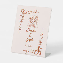 ハンドドローお洒落ドハロウィンブライダルシャワー 台座サイン