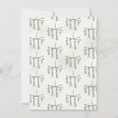 ハンドドローお洒落ドベビークリブモバイル 招待状 (裏面)