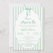 ハンドドローお洒落ドボーミントブライダルシャワー 招待状 (正面)