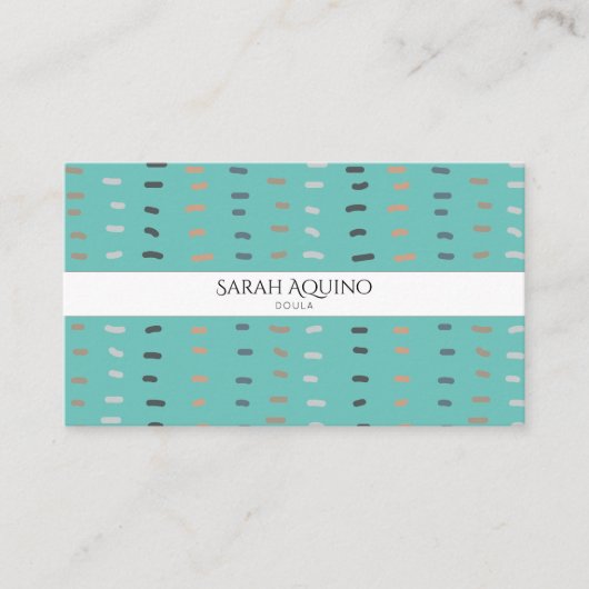 ハンドドローお洒落ドラインドゥラモノグラム 名刺 (正面)