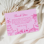 ハンドドローお洒落ド結婚の感謝 エンクロージャーカード