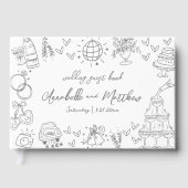 ハンドドローお洒落ド結婚ズ ゲストブック (正面)