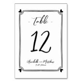 ハンドドローお洒落ド結婚ズ テーブルナンバー (裏面)