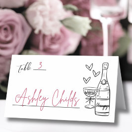 ハンドドローお洒落ド結婚ズ プレイスカード