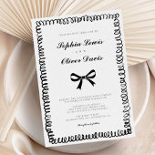 ハンドドローお洒落ド結婚ズ 招待状