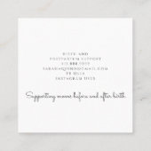 ハンドドローお洒落ド花模様ピーチ&グリーンドゥーラ スクエア名刺 (裏面)