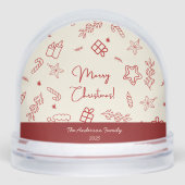 ハンドドローお洒落ド赤いドードルクリスマス (正面)