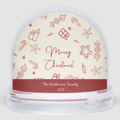 ハンドドローお洒落ド赤いドードルクリスマス (裏面)