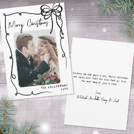 ハンドドローお洒落ド・クリスマス シーズンカード