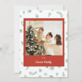 ハンドドローお洒落メリークリスマスフォト シーズンカード (正面)