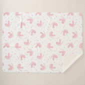 ハンドドローかわいいハートと愛 シェルパブランケット (正面(横))