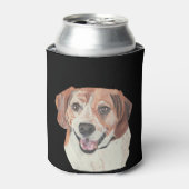 ハンドドローかわいらしドビーグルクーラーボックス 缶クーラー (缶正面)