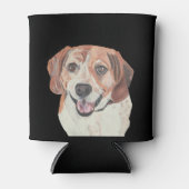 ハンドドローかわいらしドビーグルクーラーボックス 缶クーラー (正面)