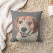 ハンドドローかわいらしドビーグル装飾用クッション クッション (ブランケット)