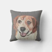 ハンドドローかわいらしドビーグル装飾用クッション クッション (裏面)