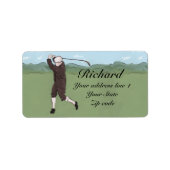 ハンドドローとゴルファー色彩の鮮やかー ラベル (正面)