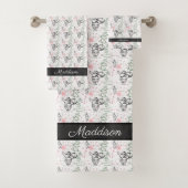 ハンドドローのサンタクロースのクリスマス バスタオルセット (インサイチュ)