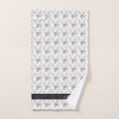 ハンドドローのサンタクロースのクリスマス バスタオルセット (ハンドタオル)