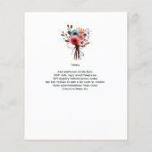 ハンドドローぼほ新郎新婦かわいい結婚式の誘い (裏面)