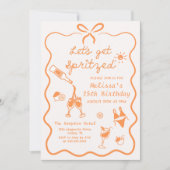 ハンドドローアペロスピリッツ誕生日招待状 招待状 (正面)
