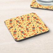 ハンドドローアペロルSpritzカクテルアワーコースター コースター (左側)